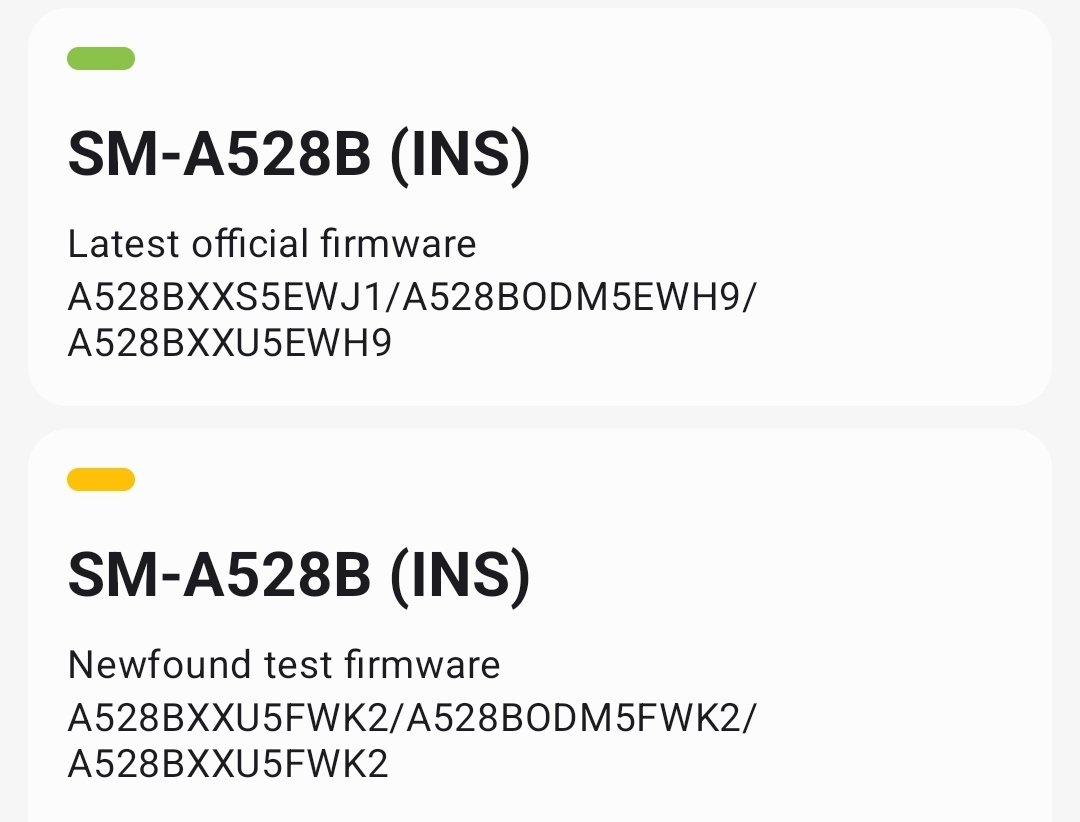 A528BX November 2023 update Samsung