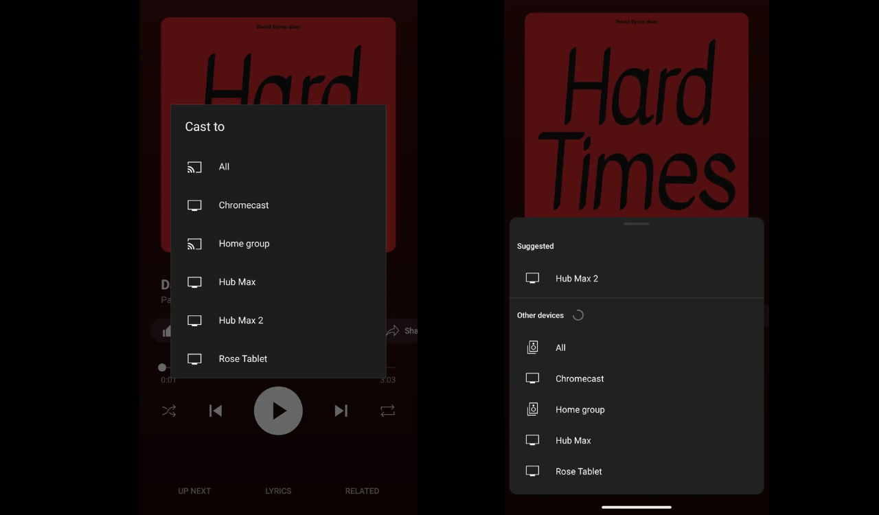 YouTube Music app gets a new casting interface